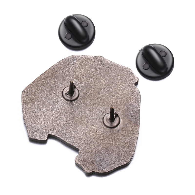 Color Plaid Stitching Coat Style Paint Brooch