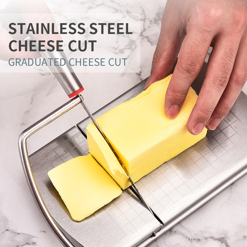 Title 5, Stainless-steel Cheese Cutter With Scale Slicer...