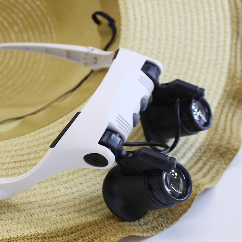 Headset Magnifying Glass LED Light