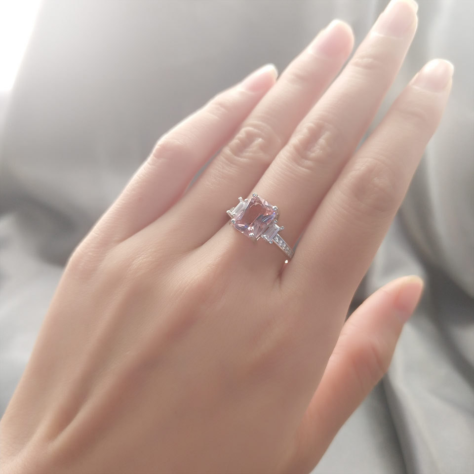 Square Fashion Design Morgan Stone Gemstone Ring