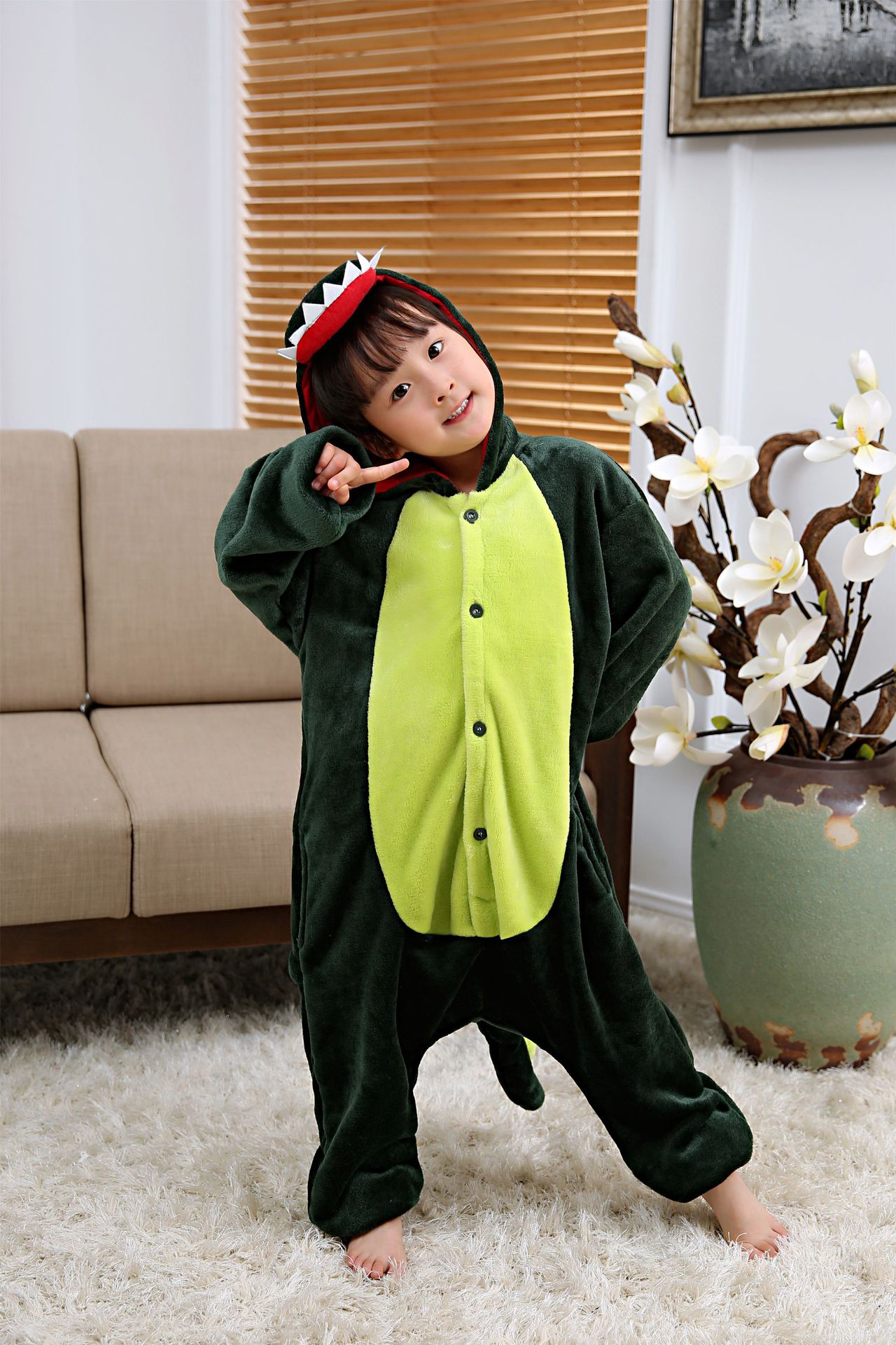 Title 6, Pajamas Flannel Cartoon One-piece Pajama In Sto...