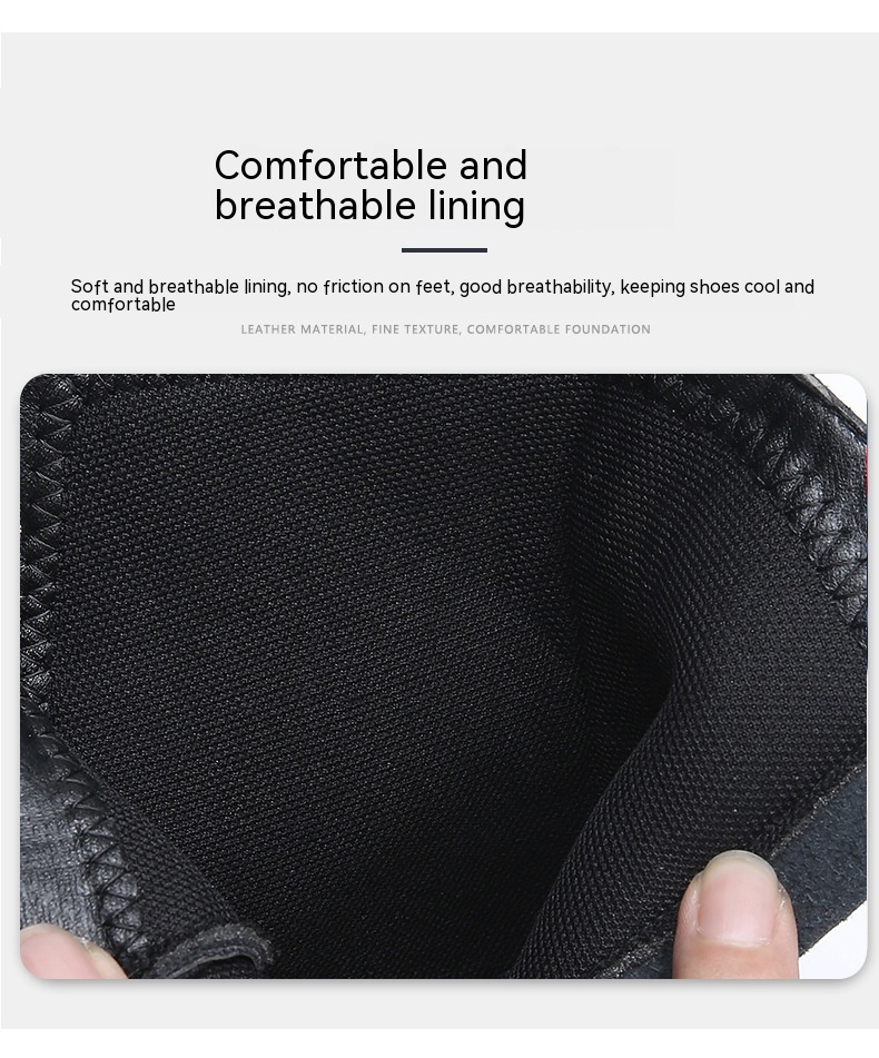 Autumn And Winter Cowhide Casual Men's Boots Thick Bottom Round Toe Warm