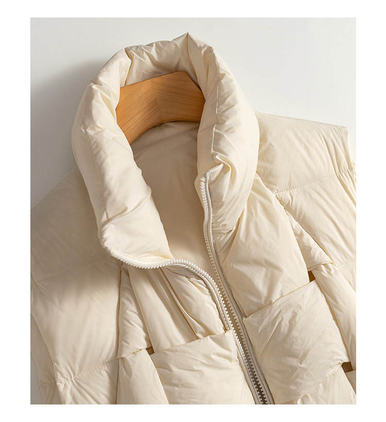 Warm Down Short Vest Autumn And Winter White Duck Down