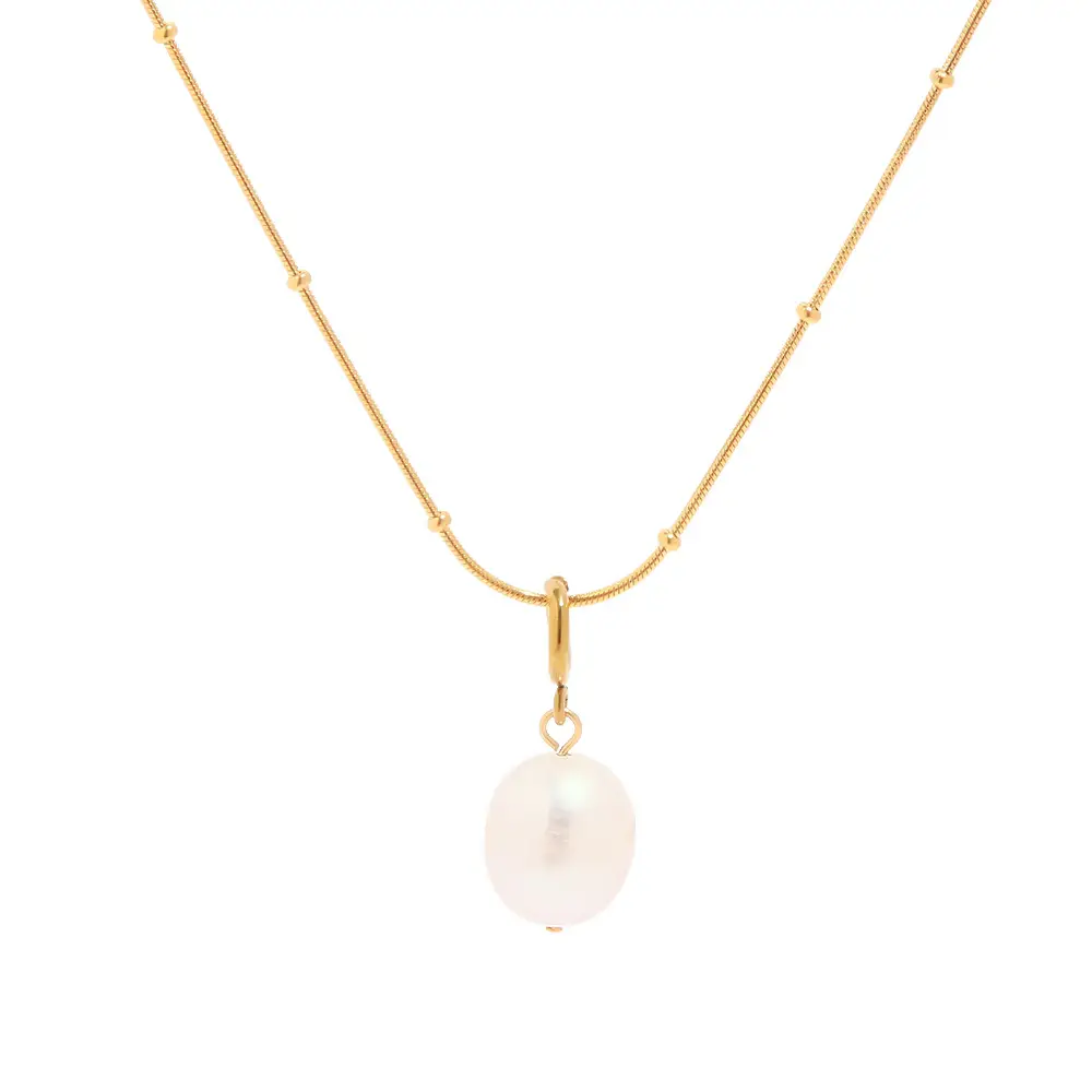 European And American Stainless Steel Necklace Does Not Fade Simple And Natural Zhen