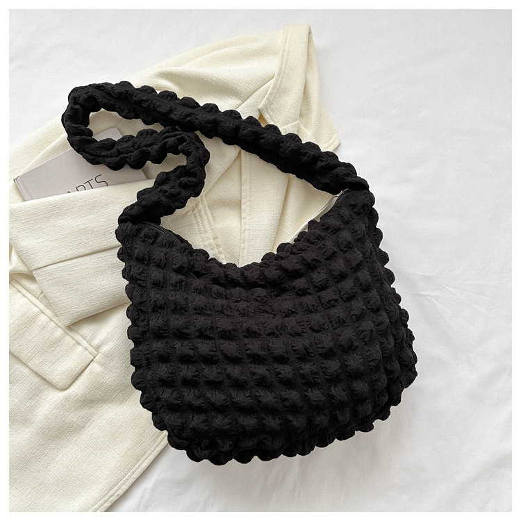 Niche Pleated Clouds Cute Simple Soft Trendy Western Style Underarm Commuter Bag — foto 8