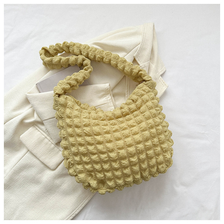 Niche Pleated Clouds Cute Simple Soft Trendy Western Style Underarm Commuter Bag — foto 6