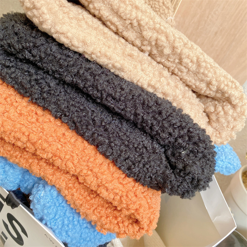 Cute Lambswool Plush Rabbit Ears Hat