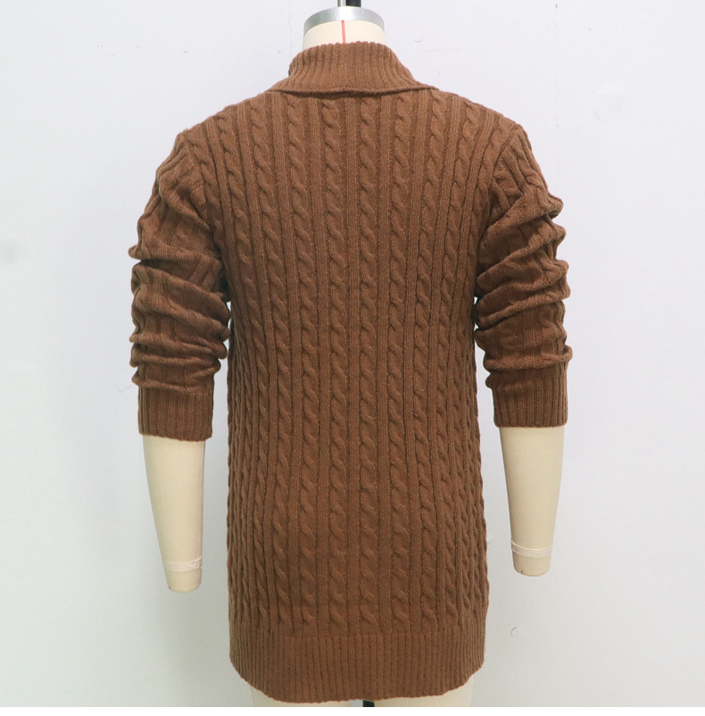 Title 9, Cardigan torsadé en tricot mi-long pour homme, ...