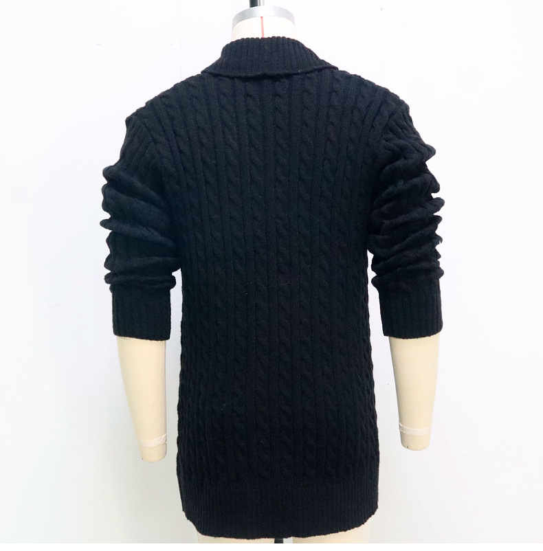 Title 11, Cardigan torsadé en tricot mi-long pour homme, ...