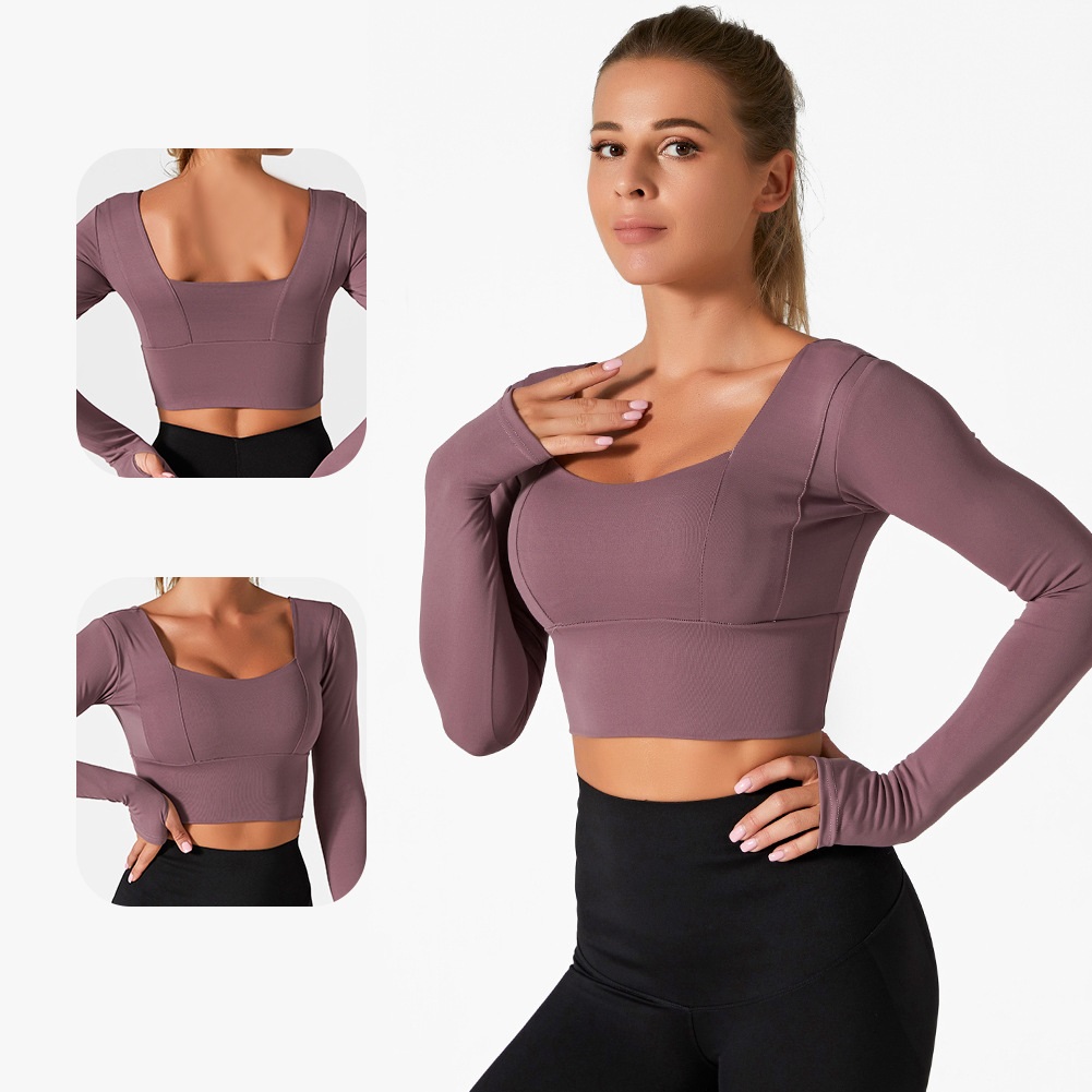 Running Training High Elastic Breathability Jacket Long Sleeve Top Workout Clothes