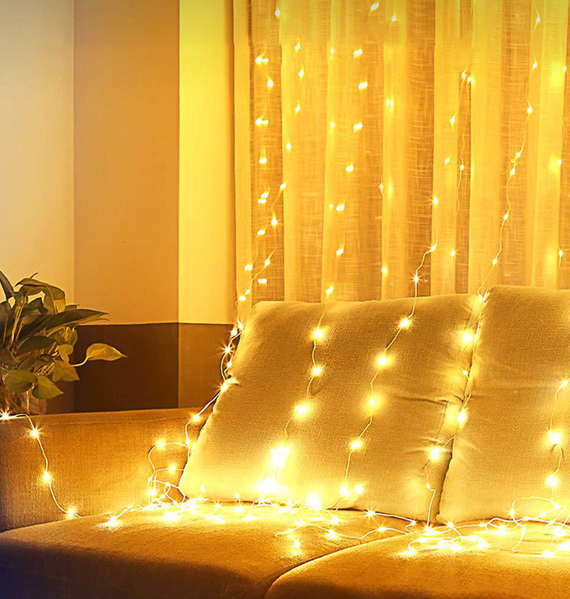 Title 1, LED Curtain Garland On The Window USB String Li...