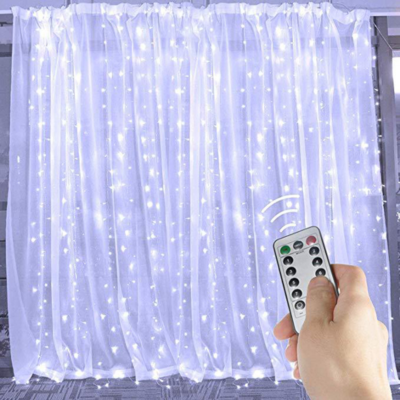 Title 5, LED Curtain Garland On The Window USB String Li...