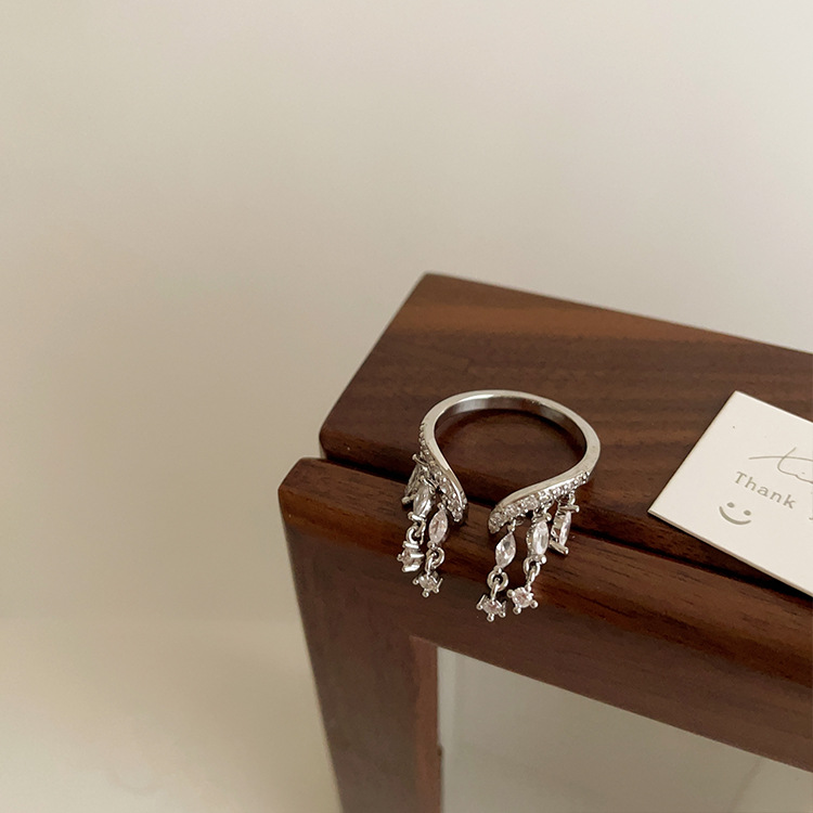 Niche White Rose Flower Ring For Women