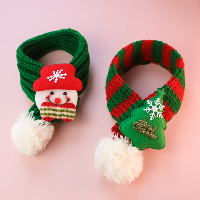 Title 3, Warm Pet Knitted Christmas Scarf Keep your dog ...