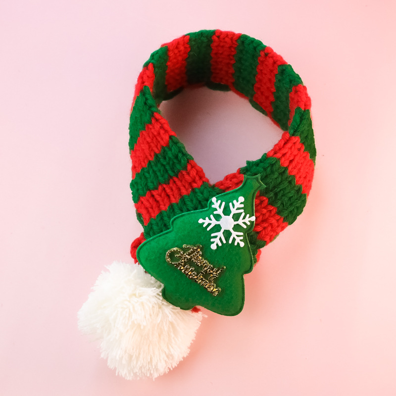 Title 4, Warm Pet Knitted Christmas Scarf Keep your dog ...