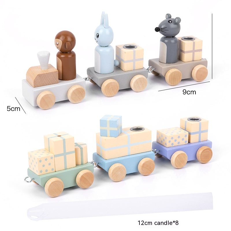 Title 1, Wooden Nordic Style Trolley Train