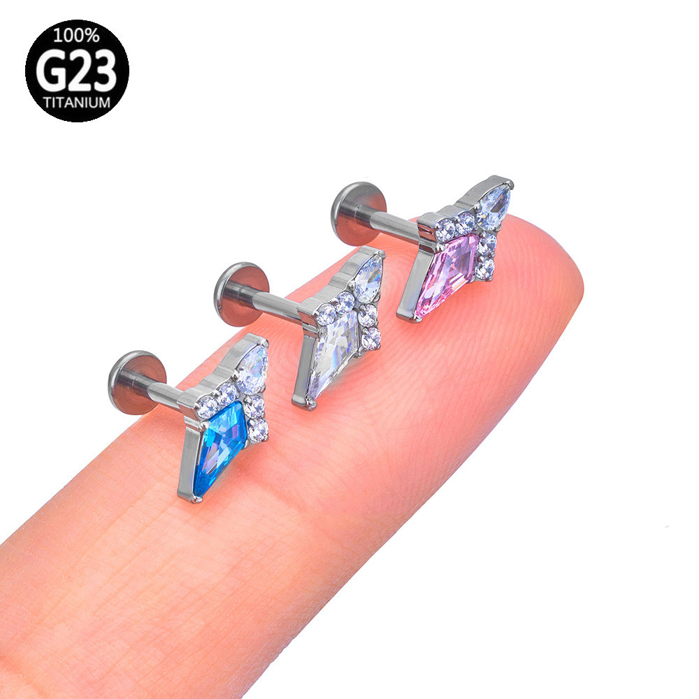 Title 2, Titanium Alloy Body Piercing Ear Bone Stud Labr...