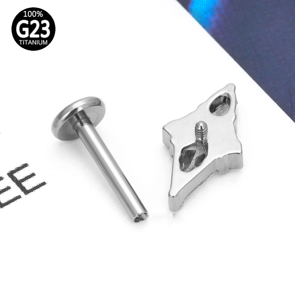 Title 7, Titanium Alloy Body Piercing Ear Bone Stud Labr...