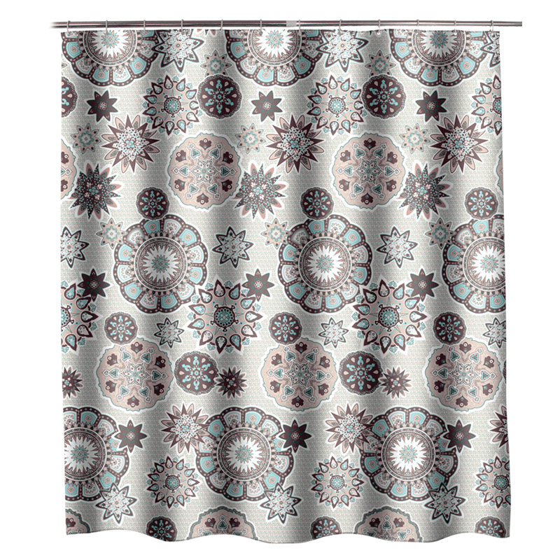 Simple Home Printed Thickening Waterproof Shower Curtain