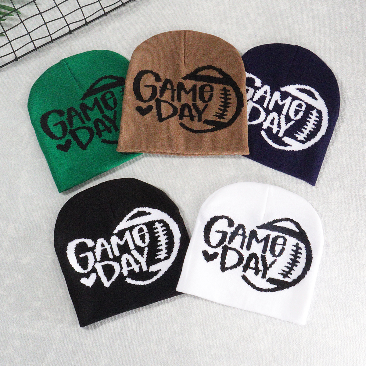 English Letters Woolen Cap Warm