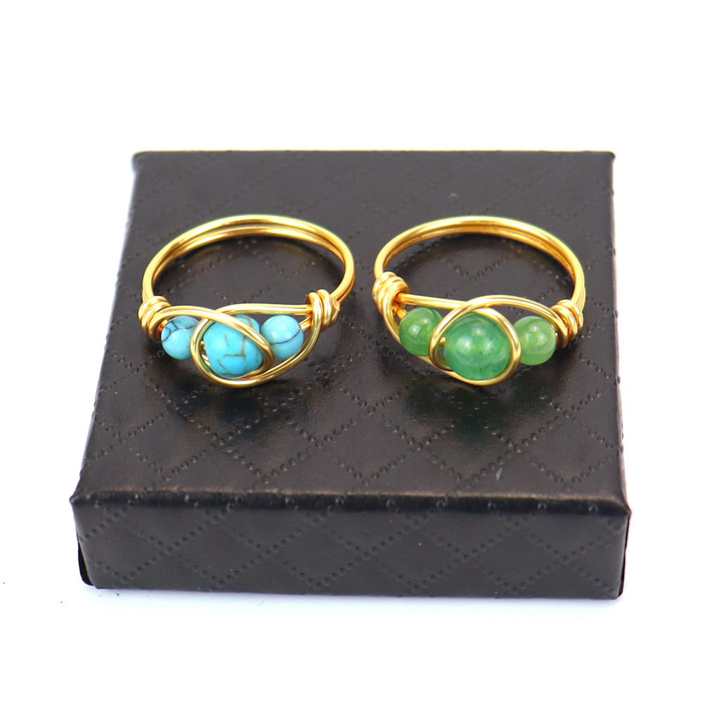 Personality Handmade Crystal Ring Female Adjustable