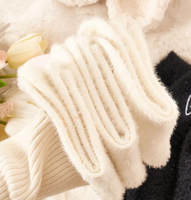 Women's Mid-calf Plus Velvet Extra Thick Mink Cashmere Socks