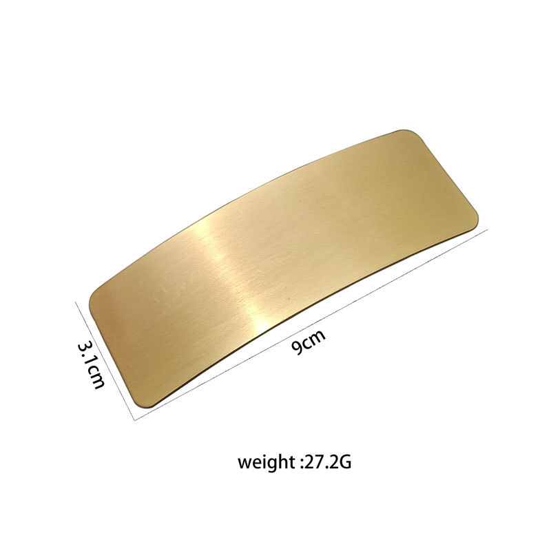 Brushed Metal Barrettes European American Simple Versatile Temperament Ins Fashion Normcore Style Ponytail Clip — foto 12