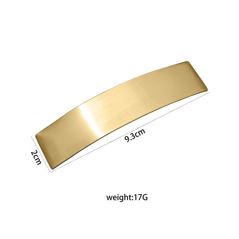 Brushed Metal Barrettes European American Simple Versatile Temperament Ins Fashion Normcore Style Ponytail Clip — foto 14