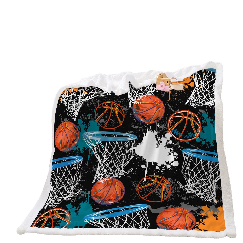 Title 3, Basketball Sports Lambswool Crystal Velvet Doub...