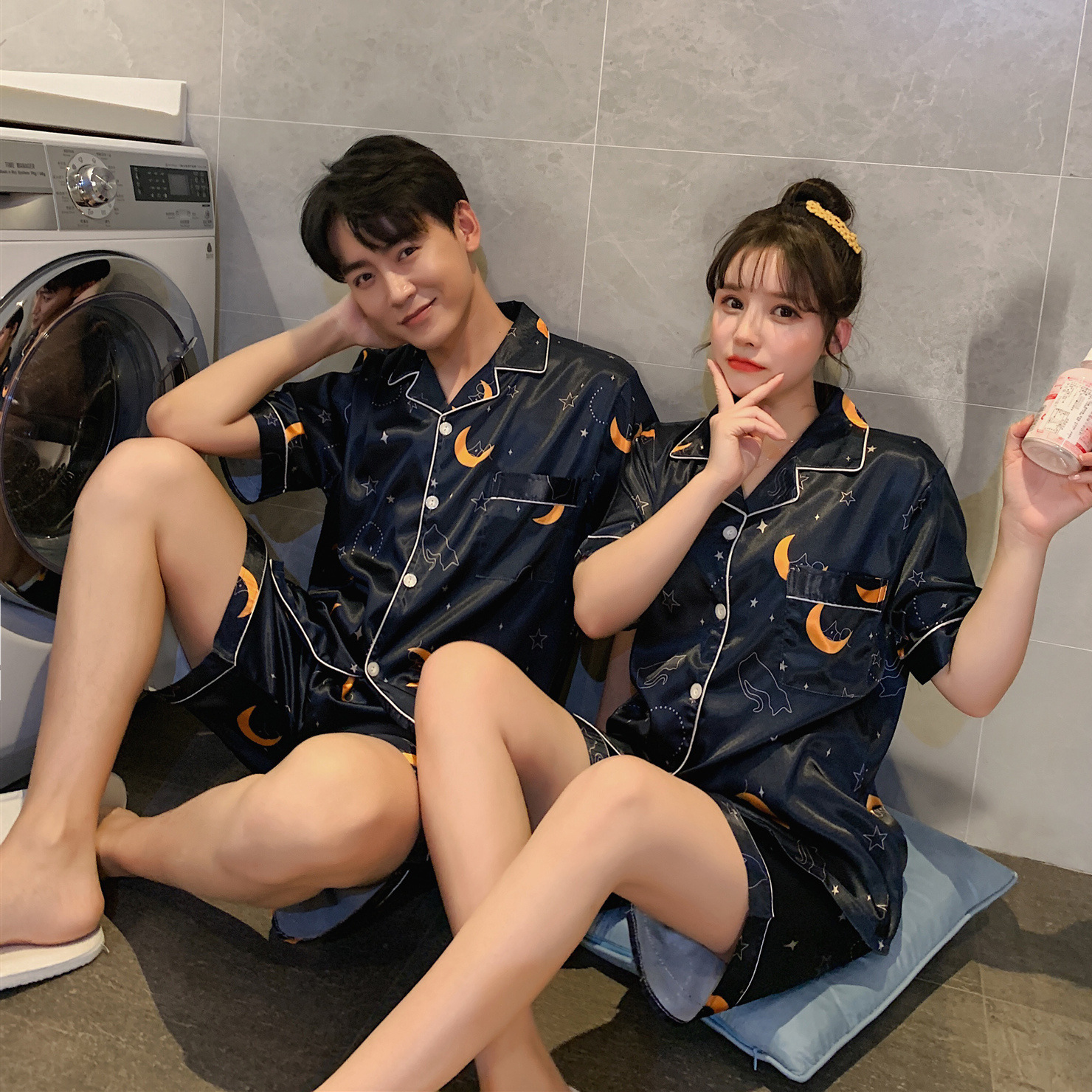 Title 4, Simple Home Printed Couple Pajamas