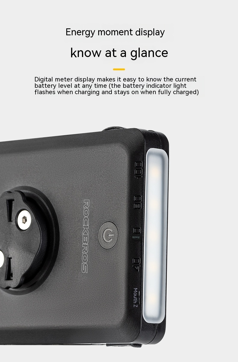 Bicycle Light Power Bank With Cable 16