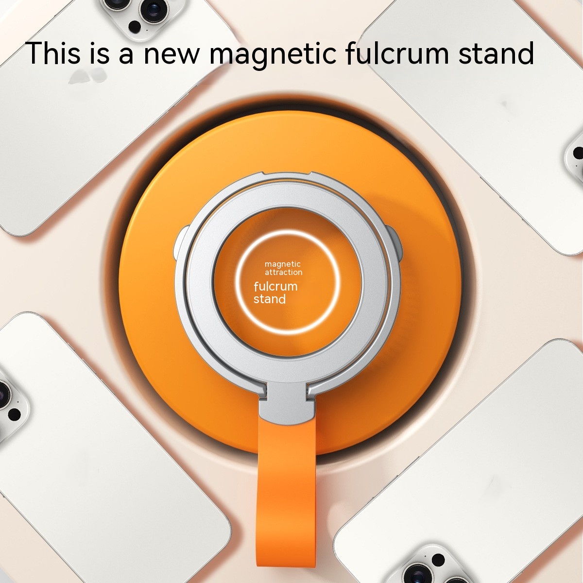 Magnetic Fastened Ring Bracket Creative Silicone Lanyard Type - Image 3