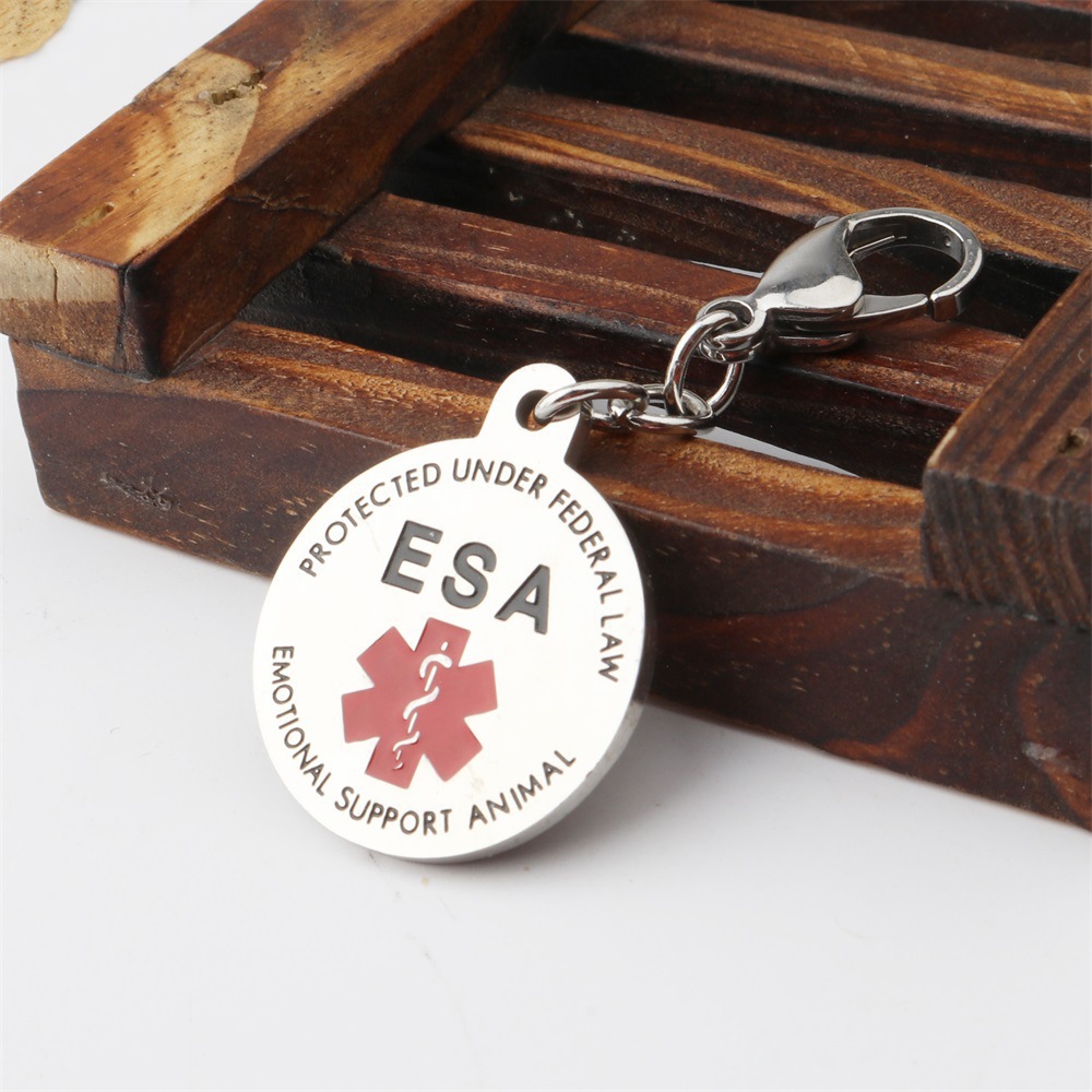 Double Snake Stick Pendant Key Chain Tag Keychain