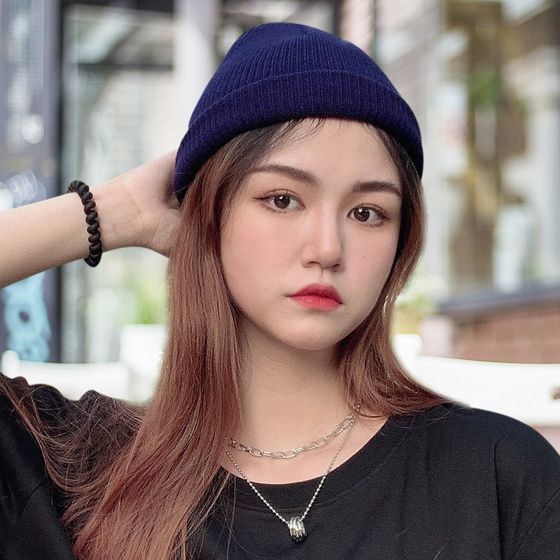 Knitted Korean Wool Hip-hop Street Yupi Toe Cap Beanie Hat - Men's Clothing