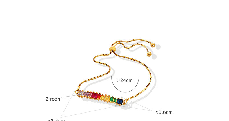 Ins Style Neutral Color Titanium Steel Zircon Bracelet