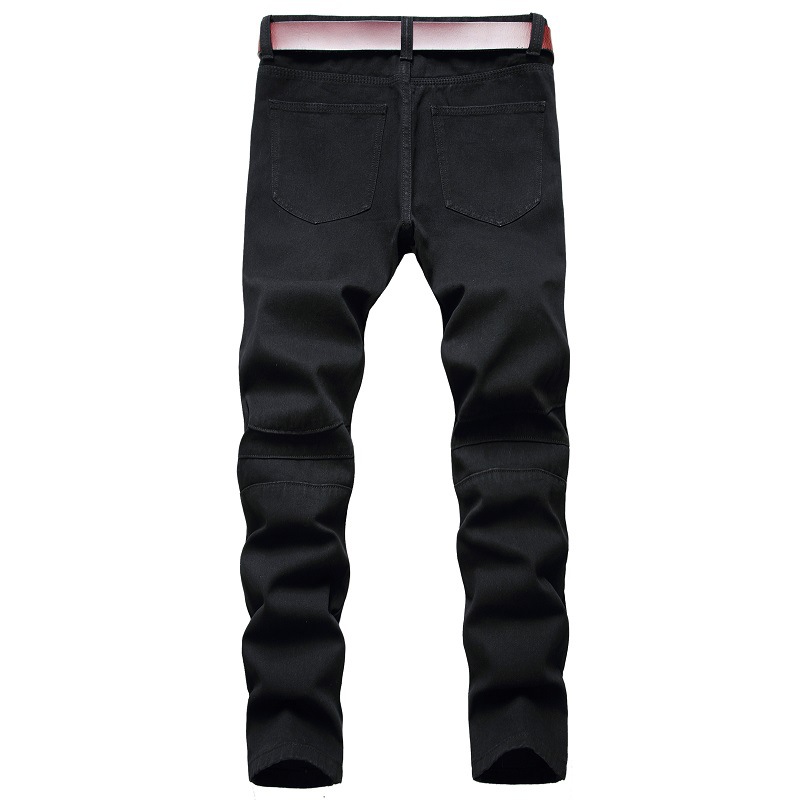 Men's Fashion Straight Motorcycle Jeans