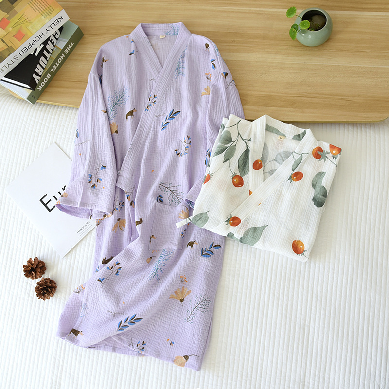 Title 4, Cotton Washed Crepe Nightdress Nightgown Women