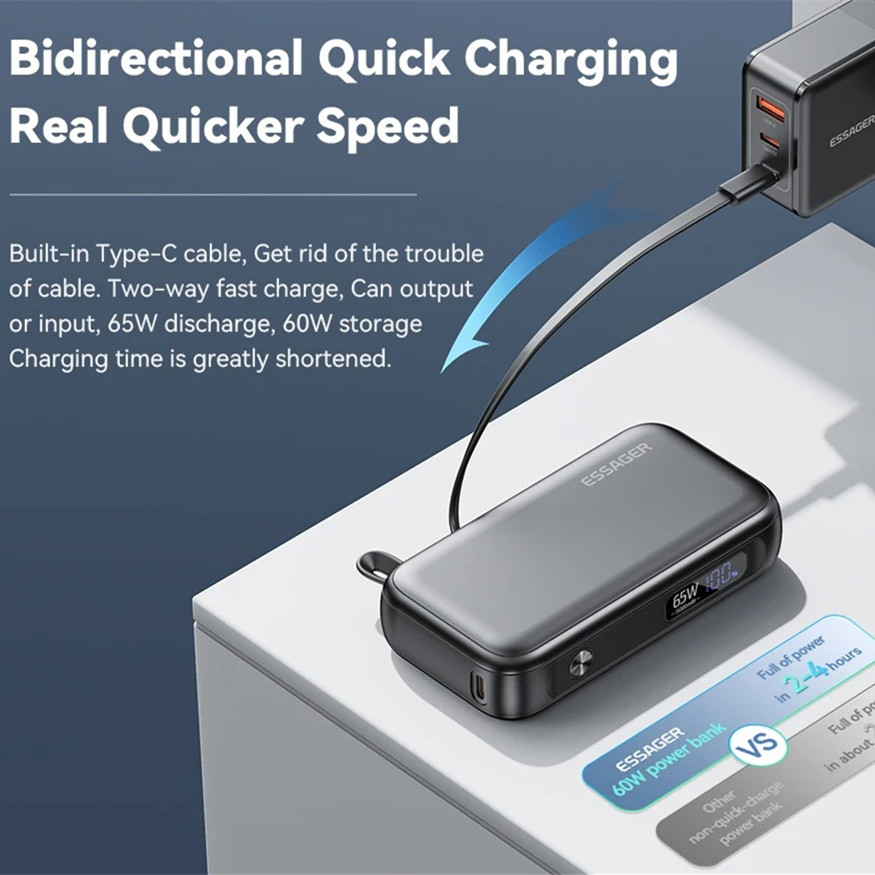 15000mAh Large Capacity Digital Display Mobile Power Supply 13