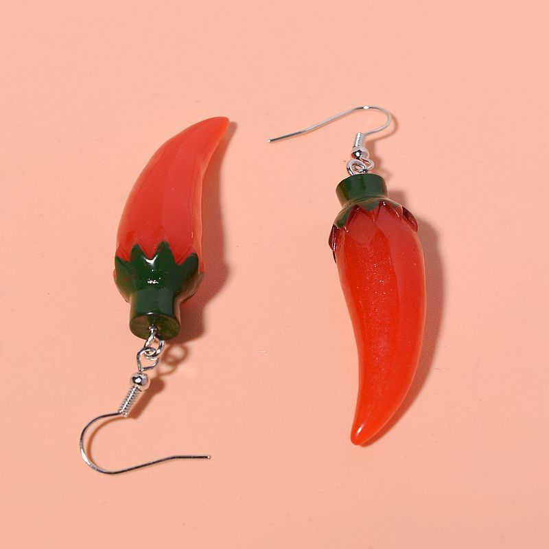 Full-dimensional Resin Pepper Earrings Eardrops