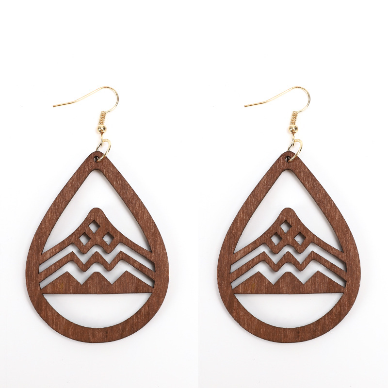 New Wood Geometric Earrings Eardrop