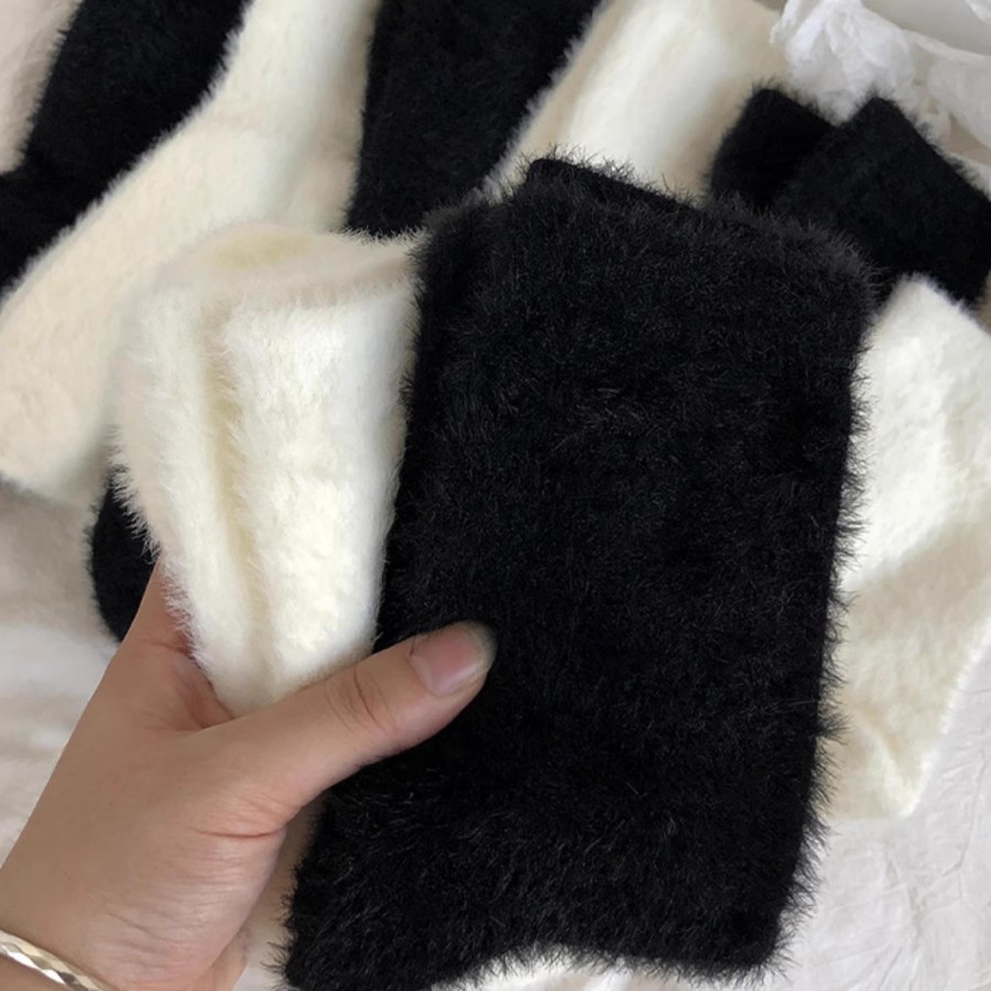 Title 6, Mink Fur Socks For Women