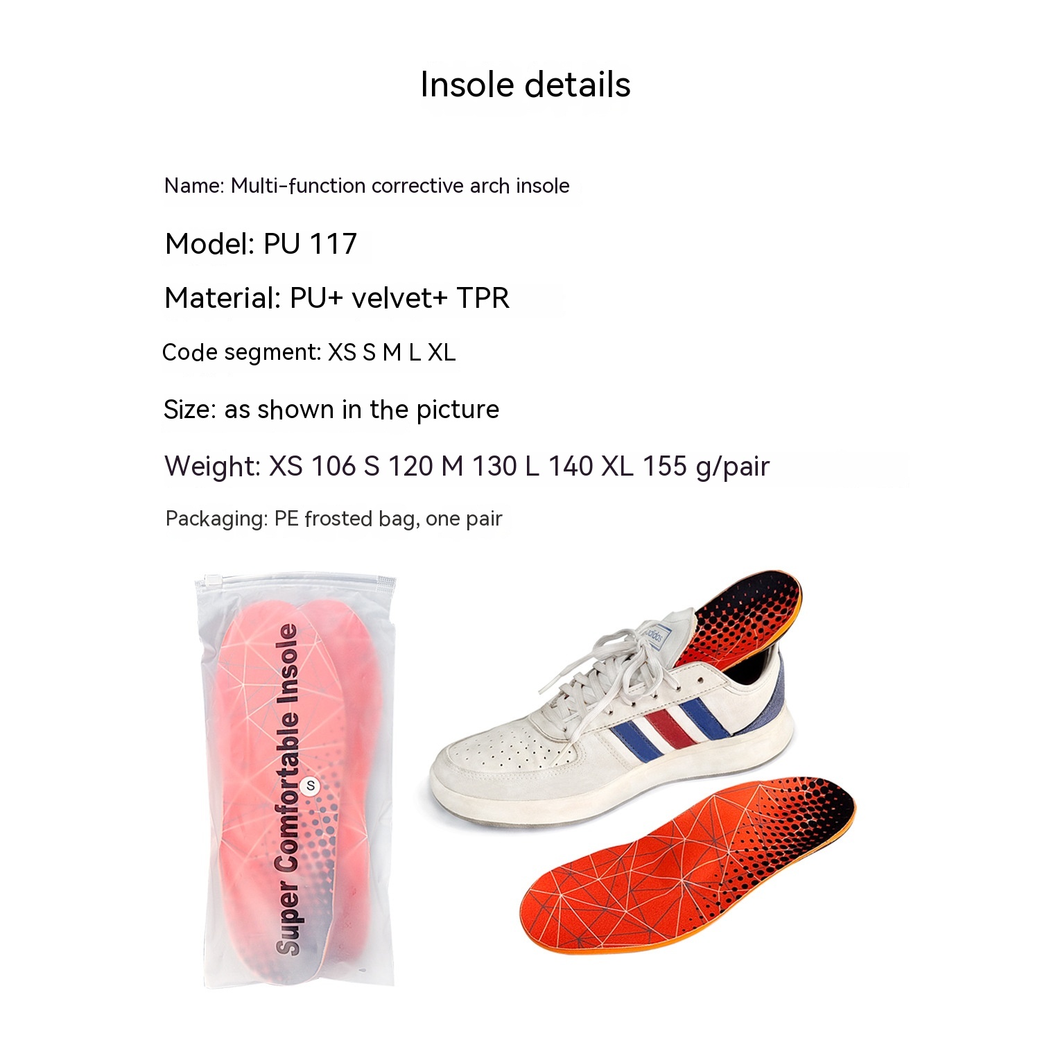 Flat Arch Support Orthopedic Insole