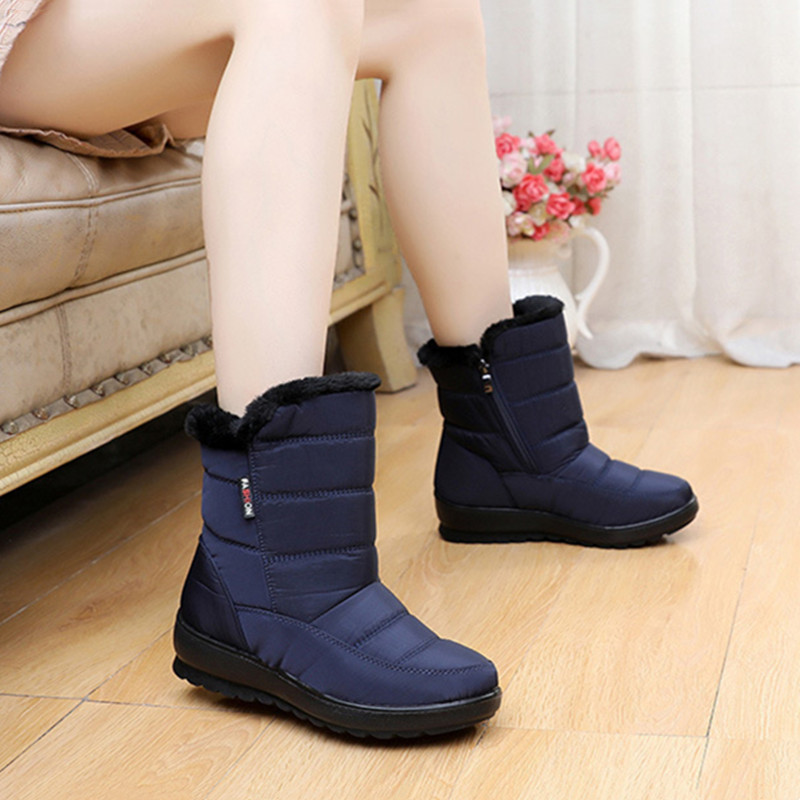 Title 1, New Fleece-lined Warm Plus Size Cotton Boots Le...