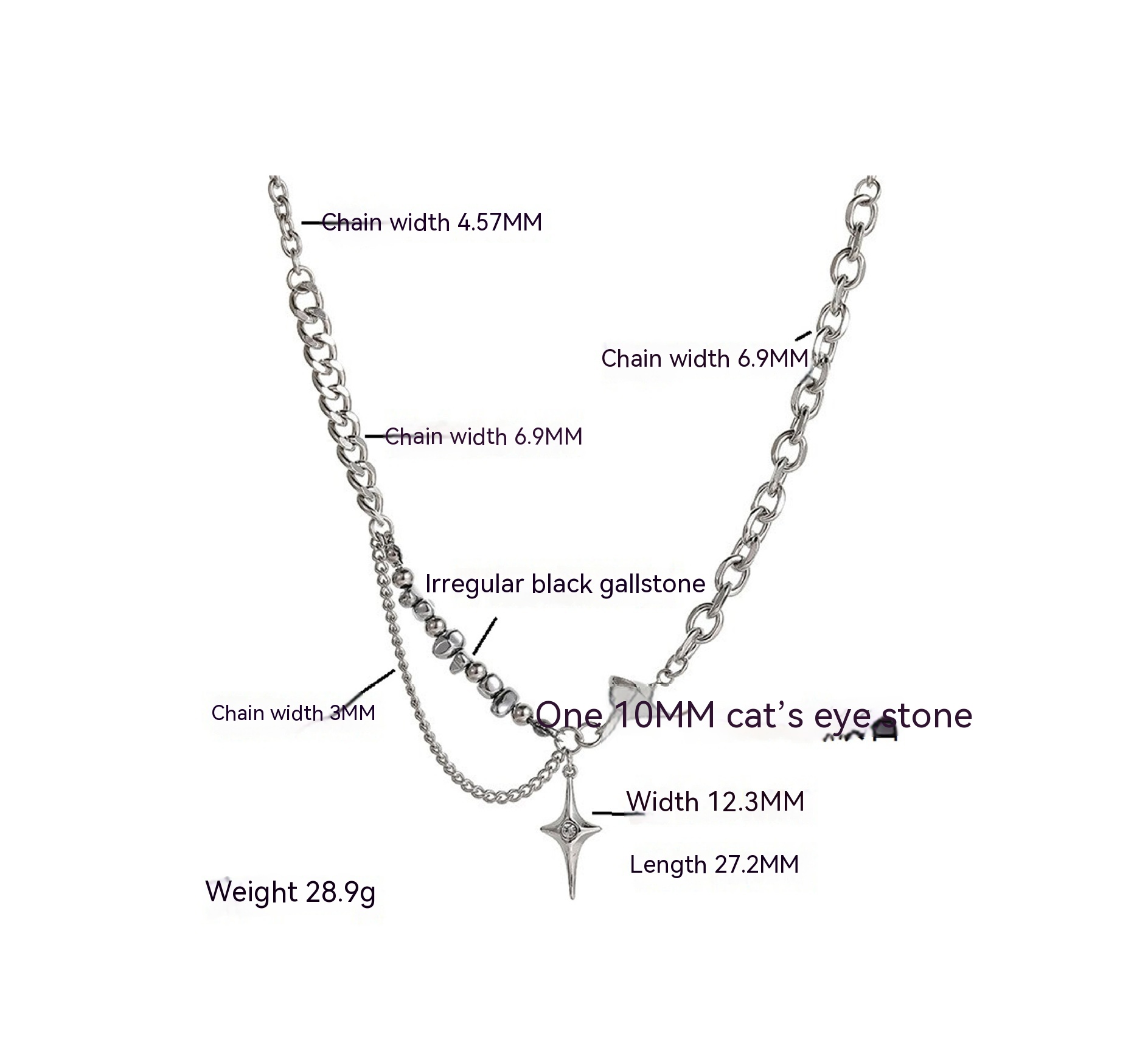 Light Luxury High-grade Niche Design Cat's Eye Star Series New Necklace