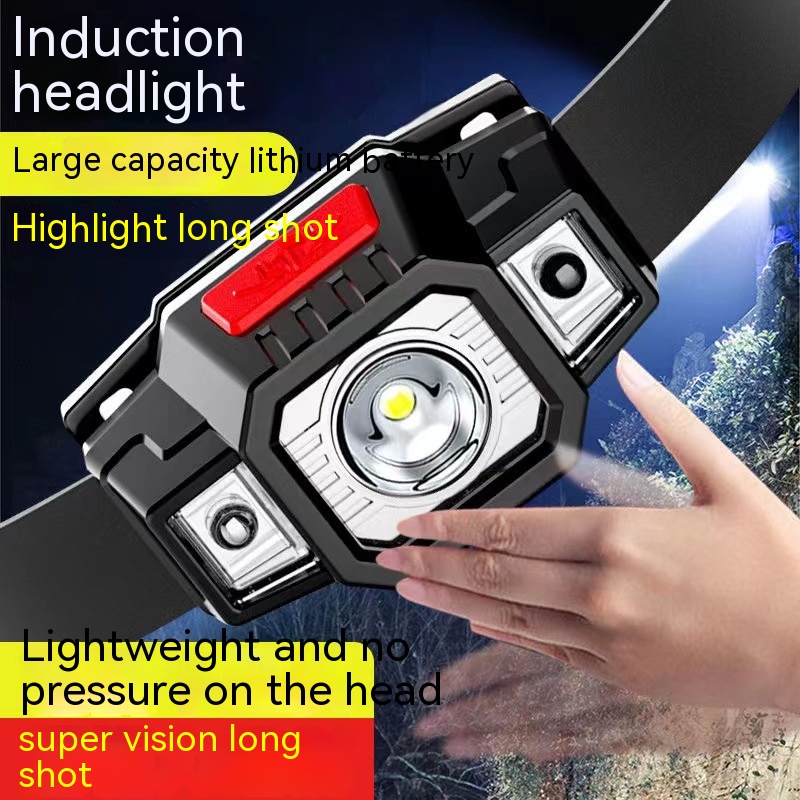 Lightweight USB Charging Induction Headlamp Camping Hiking Camping Essential - Image 3