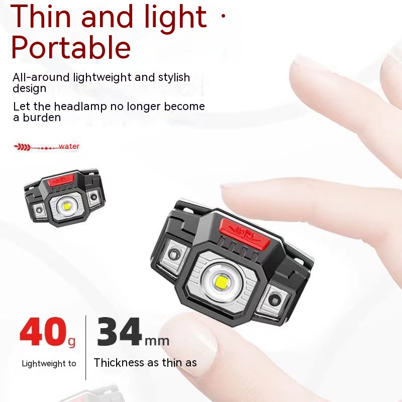 Lightweight USB Charging Induction Headlamp Camping Hiking Camping Essential - Image 13