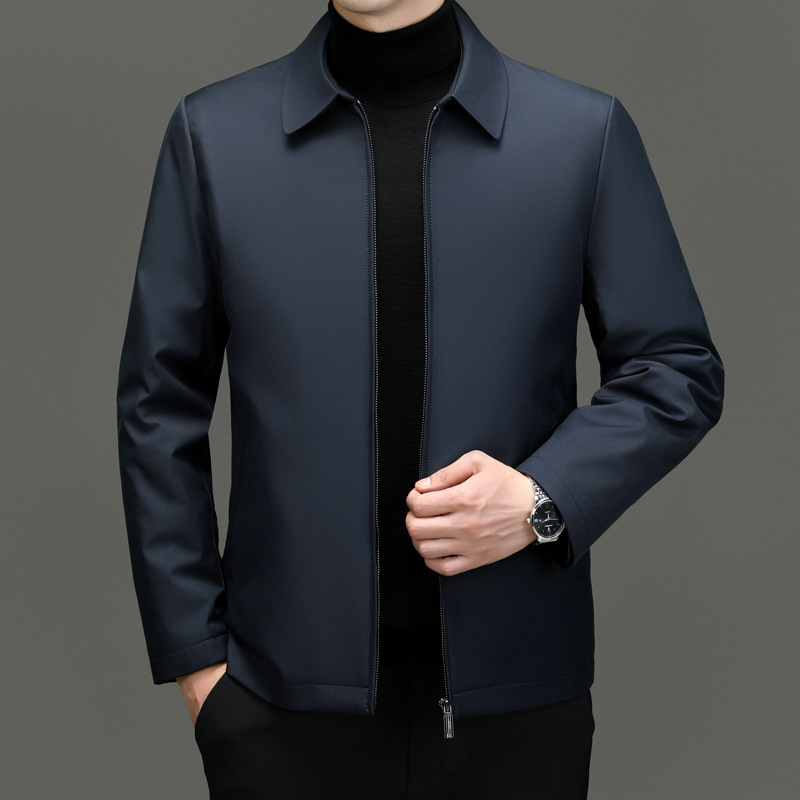 Men's Goose Down Jacket Winter New Polo Collar Dad Wear — foto 15