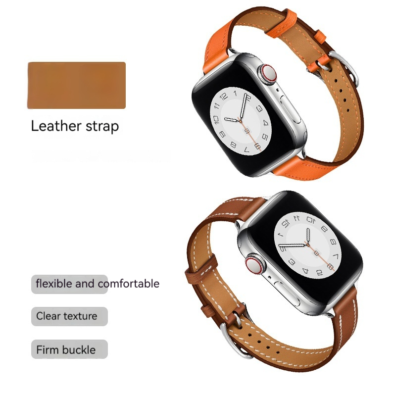 Single Ring Strap Small Waist Slim Fit Cow Leather Watch Strap - Image 19