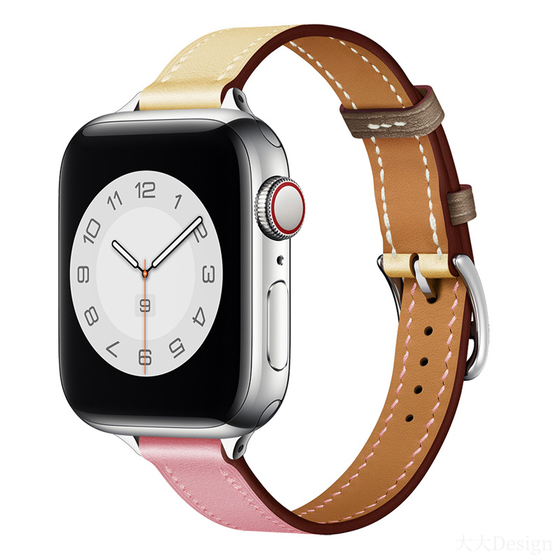 Single Ring Strap Small Waist Slim Fit Cow Leather Watch Strap - Image 10