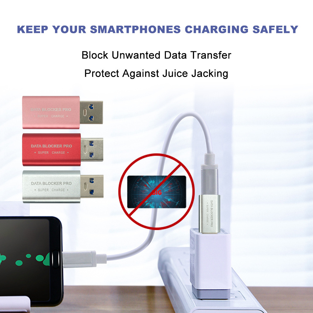 USB-C Anti-theft Swiping Appearance Aluminum Alloy Material Supports Fast Charging And Blocking Data